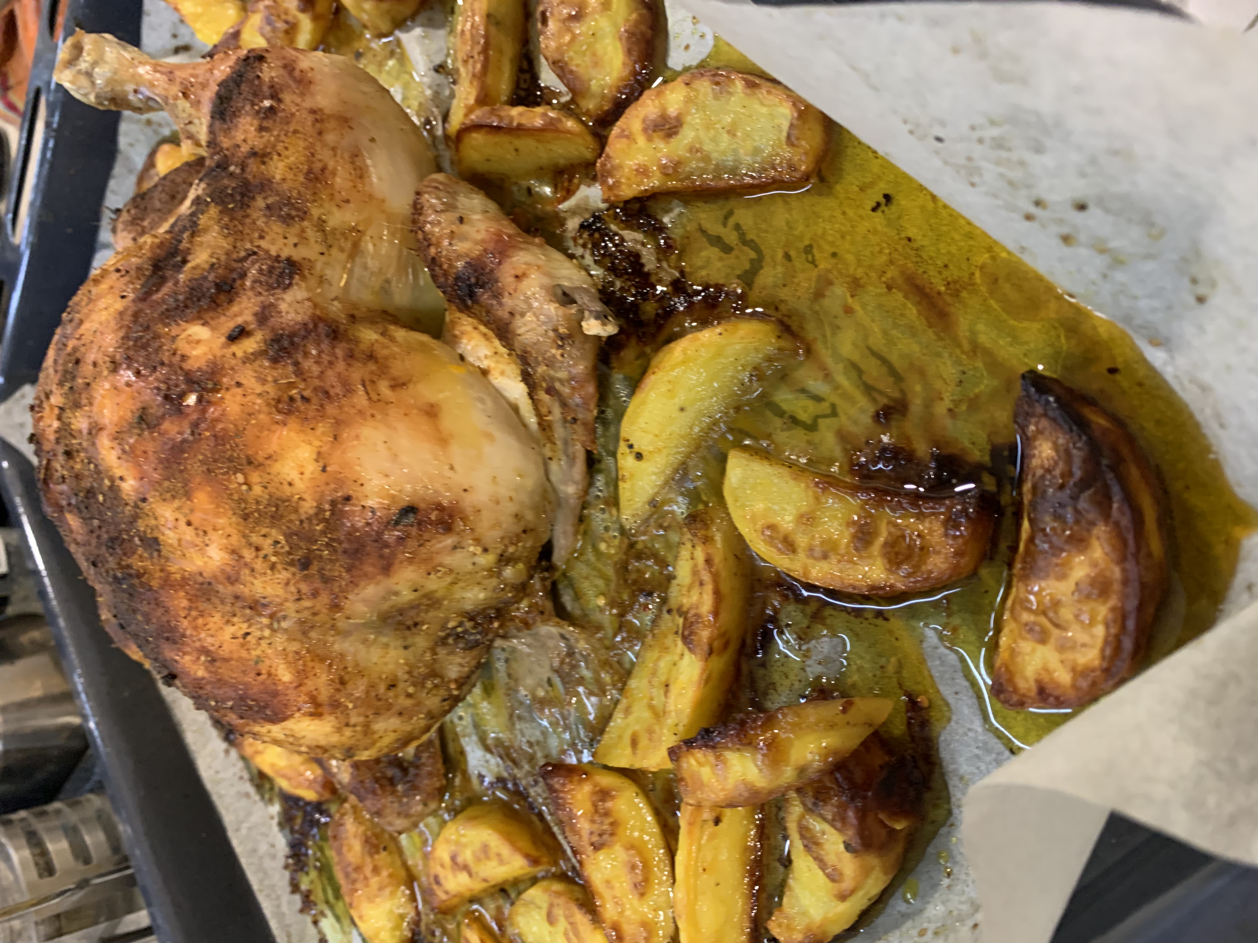 Roasted Chicken in Owen